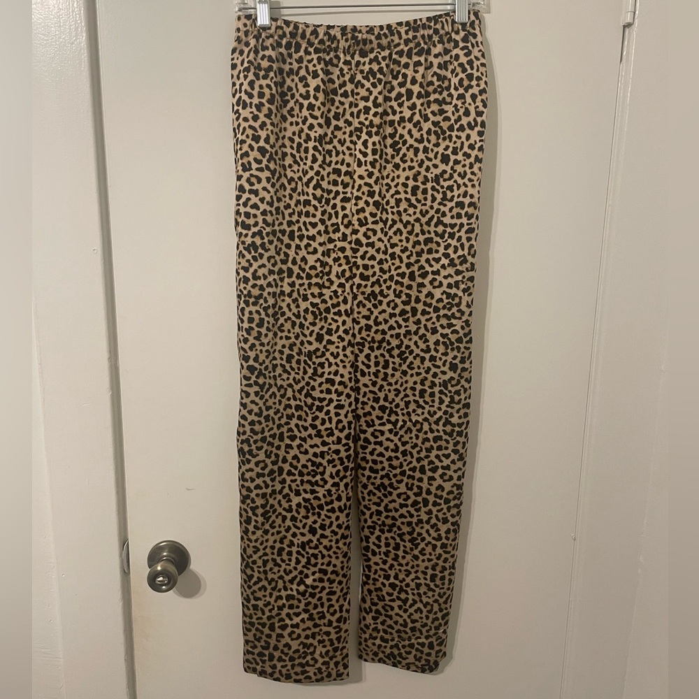 NWOT Target Satin Straight Leg Pants Cheetah Print
